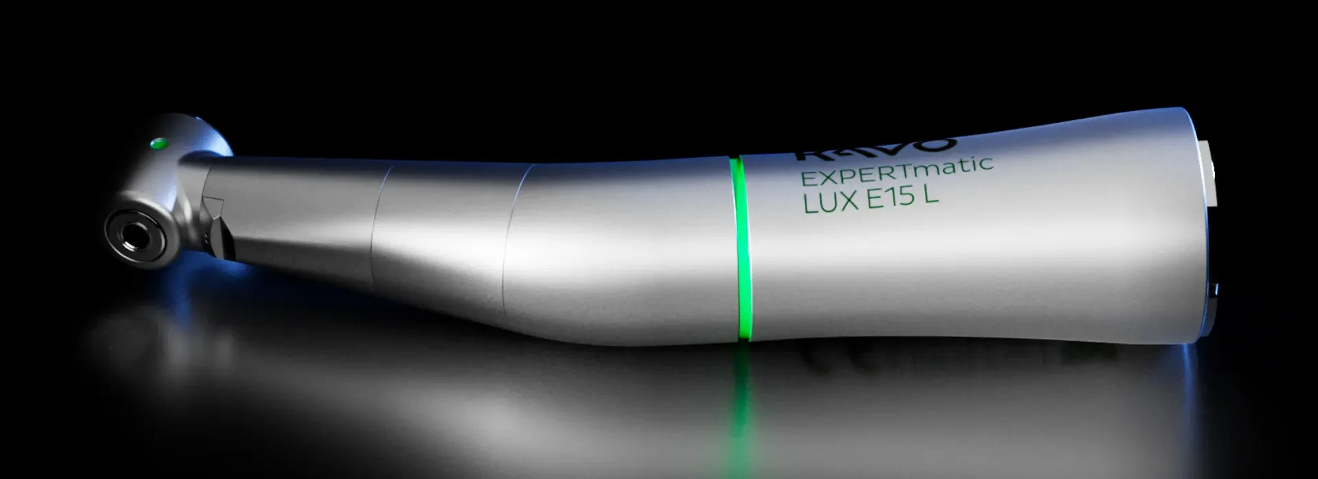 KaVo EXPERTmatic LUX E15L – contra-uholník s interným chladením a push-button upínaním.