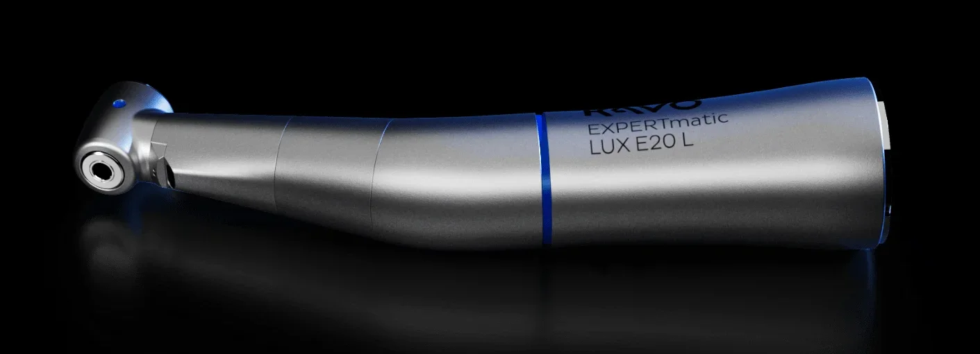 KaVo EXPERTmatic LUX E20L – contra-uholník s prevodovým pomerom 1:1 a optickým osvetlením.