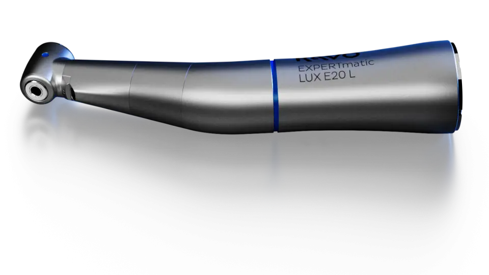 KaVo EXPERTmatic LUX E20L – contra-uholník s interným chladením a push-button upínaním.