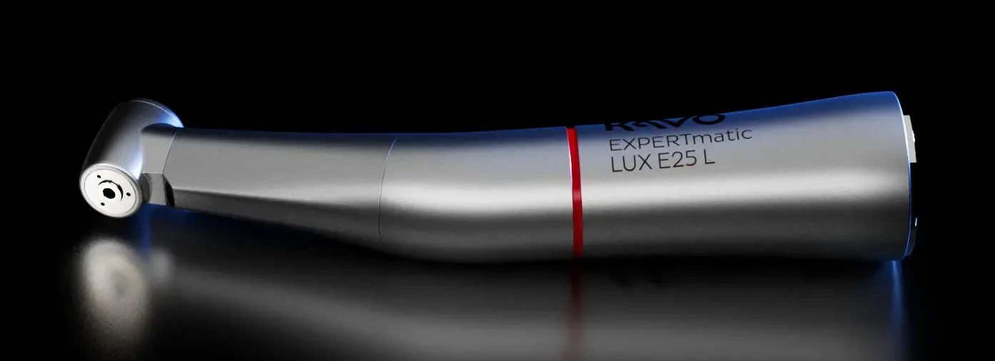 KaVo EXPERTmatic LUX E25L – vysokorýchlostný contra-uholník s ergonomickým dizajnom.