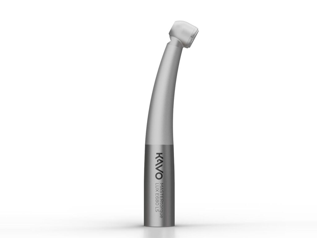 KaVo EXPERTtorque™ LUX E680 LS – vysokovýkonná turbína s mini hlavou a optickým osvetlením pre Sirona pripojenie.