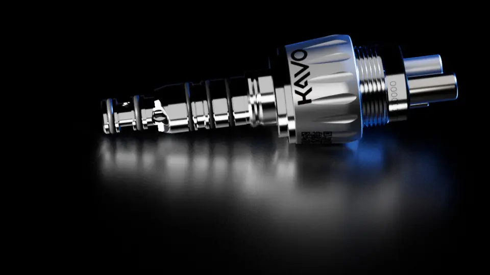 KaVo MULTIflex LUX 465 LED – spojka s LED svetlom a anti-retrakčnou ventilou pre komfortnú prácu.
